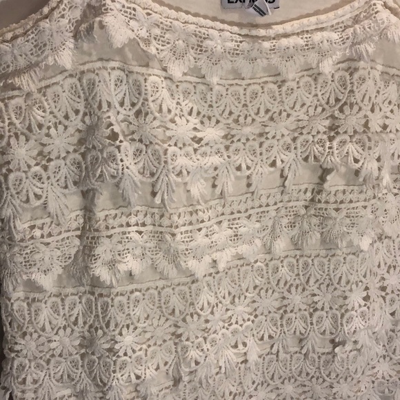 Express White Crochet Lace Tank Top Boho Festival - Picture 2 of 5